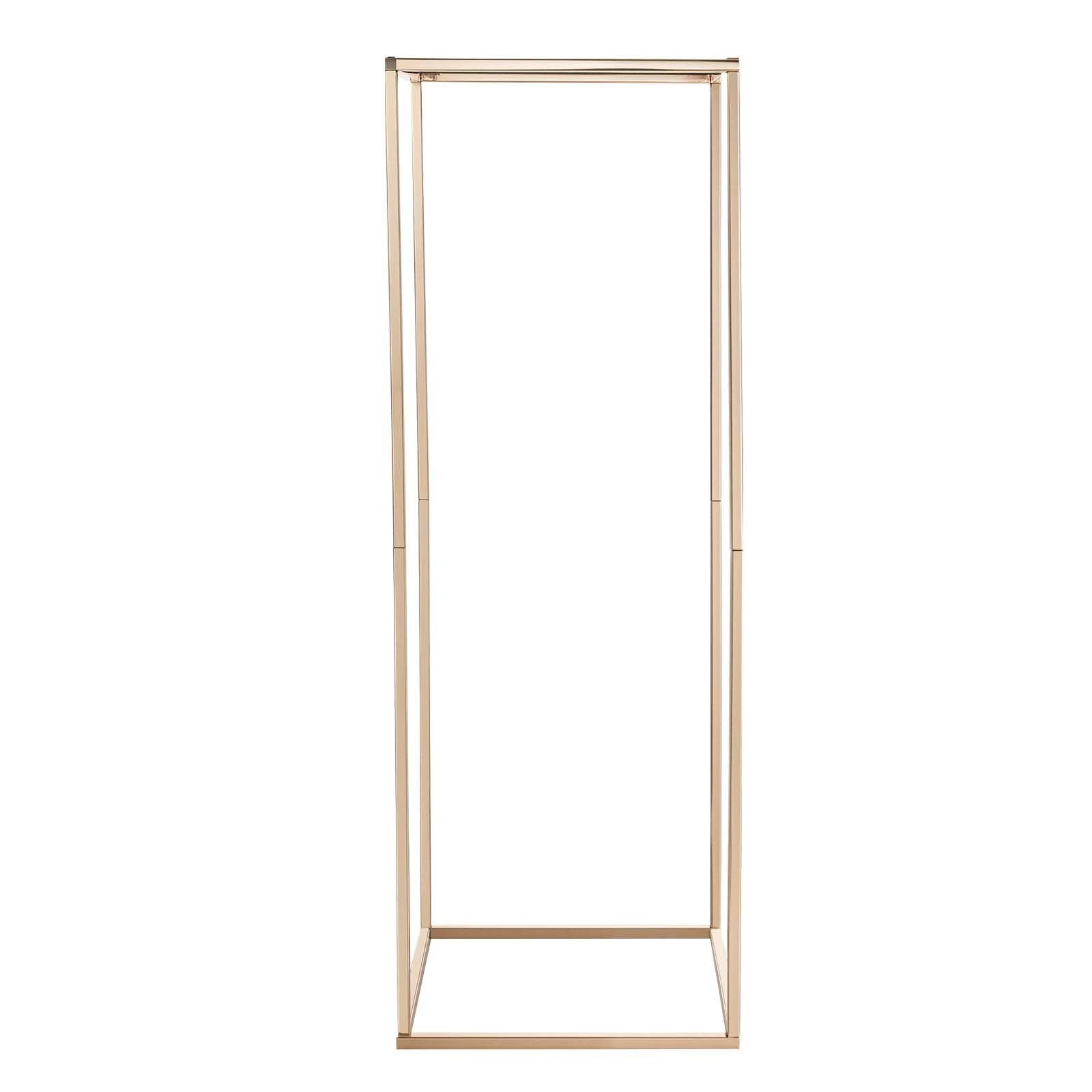 Wedding Flower Stand, 10PCS 80cm Column Flower Stand, Floral Stands with Metal Laminate, Gold Rectangular V952-HLHJLFT10J80SU4X0001V0