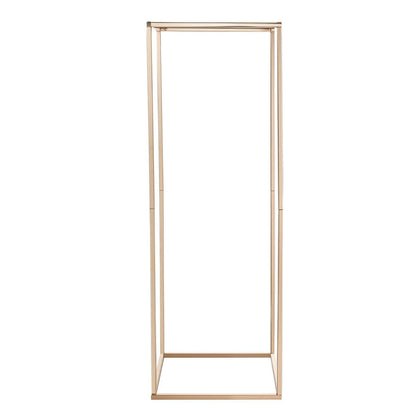 Wedding Flower Stand, 10PCS 80cm Column Flower Stand, Floral Stands with Metal Laminate, Gold Rectangular V952-HLHJLFT10J80SU4X0001V0