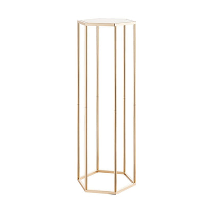 Wedding Flower Stand, 10PCS 80cm Column Flower Stand, Floral Stands with Acrylic Laminate, Hexagonal Cubic V952-HLHJLFT10J80XDSZ1001V0