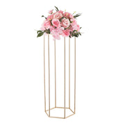 Wedding Flower Stand, 10PCS 80cm Column Flower Stand, Floral Stands with Acrylic Laminate, Hexagonal Cubic V952-HLHJLFT10J80XDSZ1001V0
