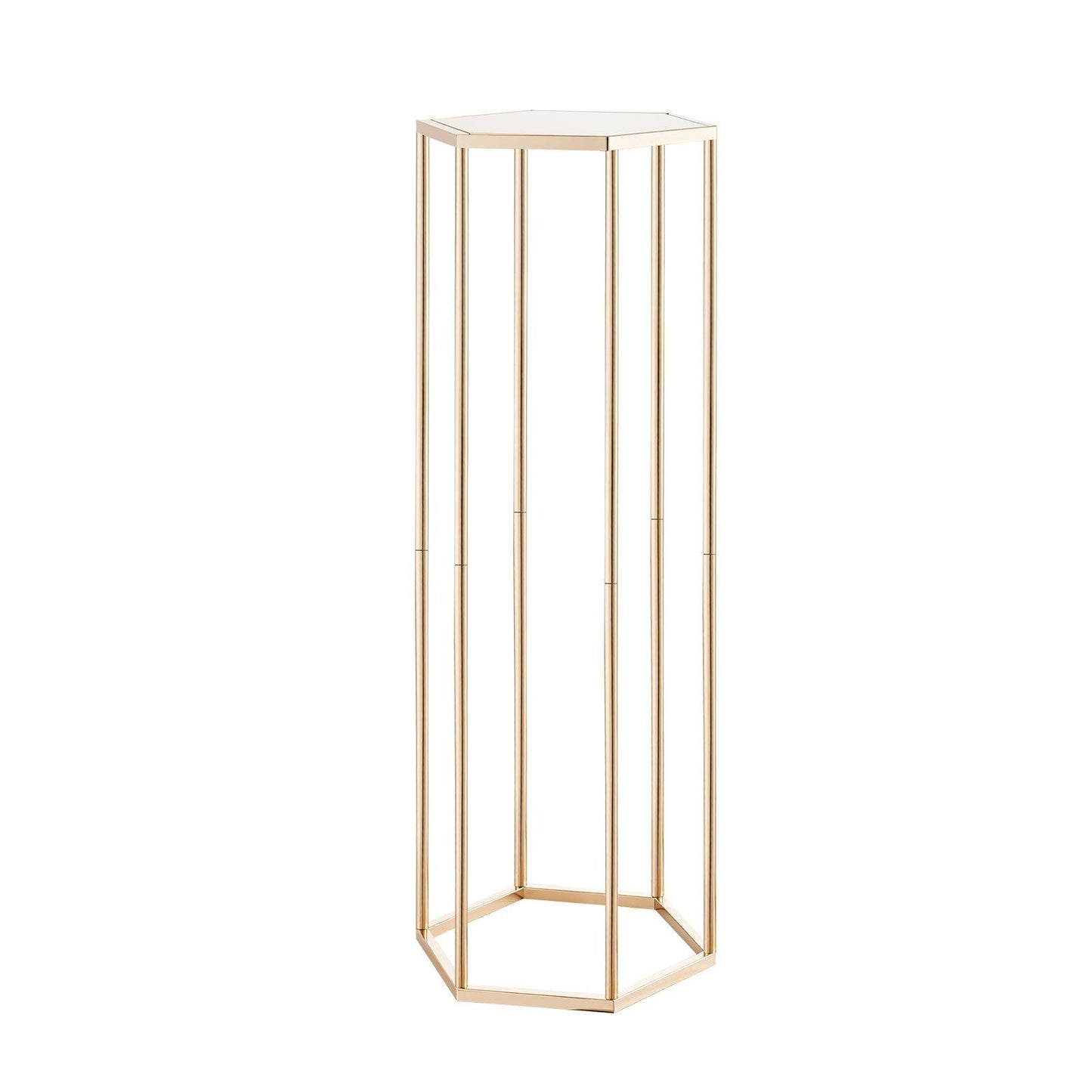 Wedding Flower Stand, 10PCS 80cm Column Flower Stand, Floral Stands with Acrylic Laminate, Hexagonal Cubic V952-HLHJLFT10J80XDSZ1001V0