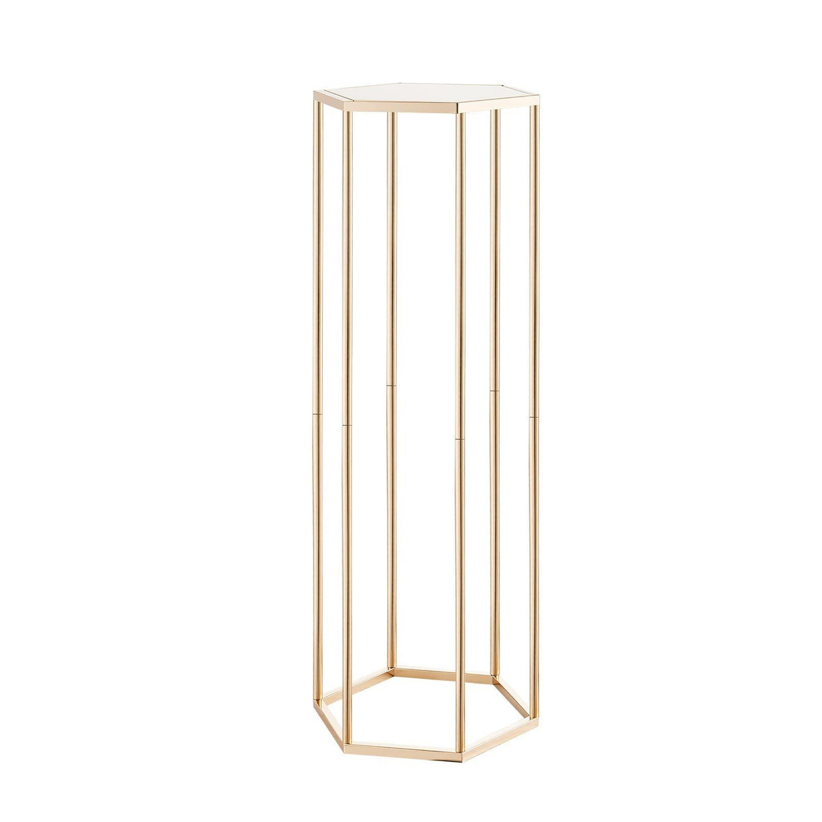 Wedding Flower Stand, 10PCS 80cm Column Flower Stand, Floral Stands with Acrylic Laminate, Hexagonal Cubic V952-HLHJLFT10J80XDSZ1001V0