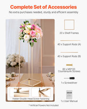 Wedding Flower Stand, 10PCS 80cm Column Flower Stand, Floral Stands with Hidden Screw, Rectangular Cubic V952-HLHJLFT10J80Y446M001V0