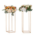 2PCS 31.5inch/80cm High Wedding Flower Stand, With Acrylic Laminate,Metal Vase Column Geometric Centerpiece V952-HLHJLFTJXKYLBM79EV0