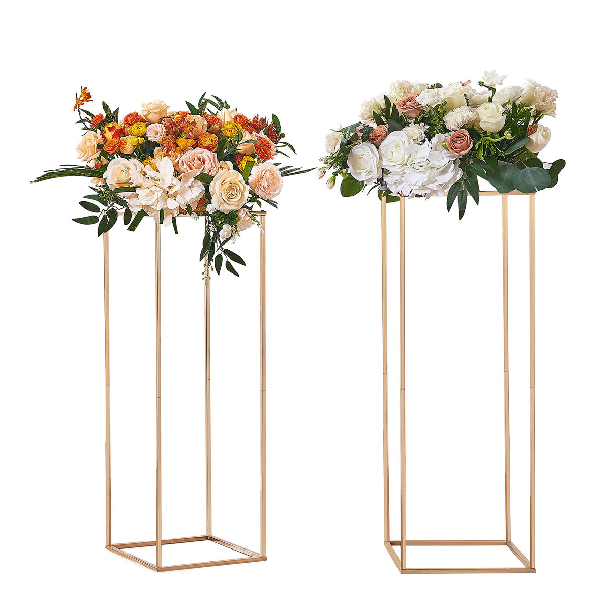 2PCS 31.5inch/80cm High Wedding Flower Stand, With Acrylic Laminate,Metal Vase Column Geometric Centerpiece V952-HLHJLFTJXKYLBM79EV0