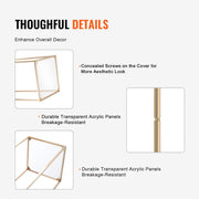 2PCS 31.5inch/80cm High Wedding Flower Stand, With Acrylic Laminate,Metal Vase Column Geometric Centerpiece V952-HLHJLFTJXKYLBM79EV0