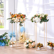 2PCS 31.5inch/80cm High Wedding Flower Stand, With Acrylic Laminate,Metal Vase Column Geometric Centerpiece V952-HLHJLFTJXKYLBM79EV0