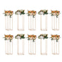 10PCS 31.5inch/80cm High Wedding Flower Stand, With Acrylic Laminate,Metal Vase Column Geometric Centerpiece V952-HLHJLFTJXKYLGS0OLV0