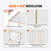 10PCS 31.5inch/80cm High Wedding Flower Stand, With Acrylic Laminate,Metal Vase Column Geometric Centerpiece V952-HLHJLFTJXKYLGS0OLV0