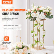 4PCS Gold Metal Column Wedding Flower Stand, 23.6inch /60cm High With Metal Laminate, Vase Geometric V952-HLHJLFTZTCBJORF4QV0