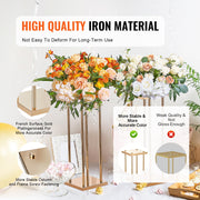 4PCS Gold Metal Column Wedding Flower Stand, 23.6inch /60cm High With Metal Laminate, Vase Geometric V952-HLHJLFTZTCBJORF4QV0