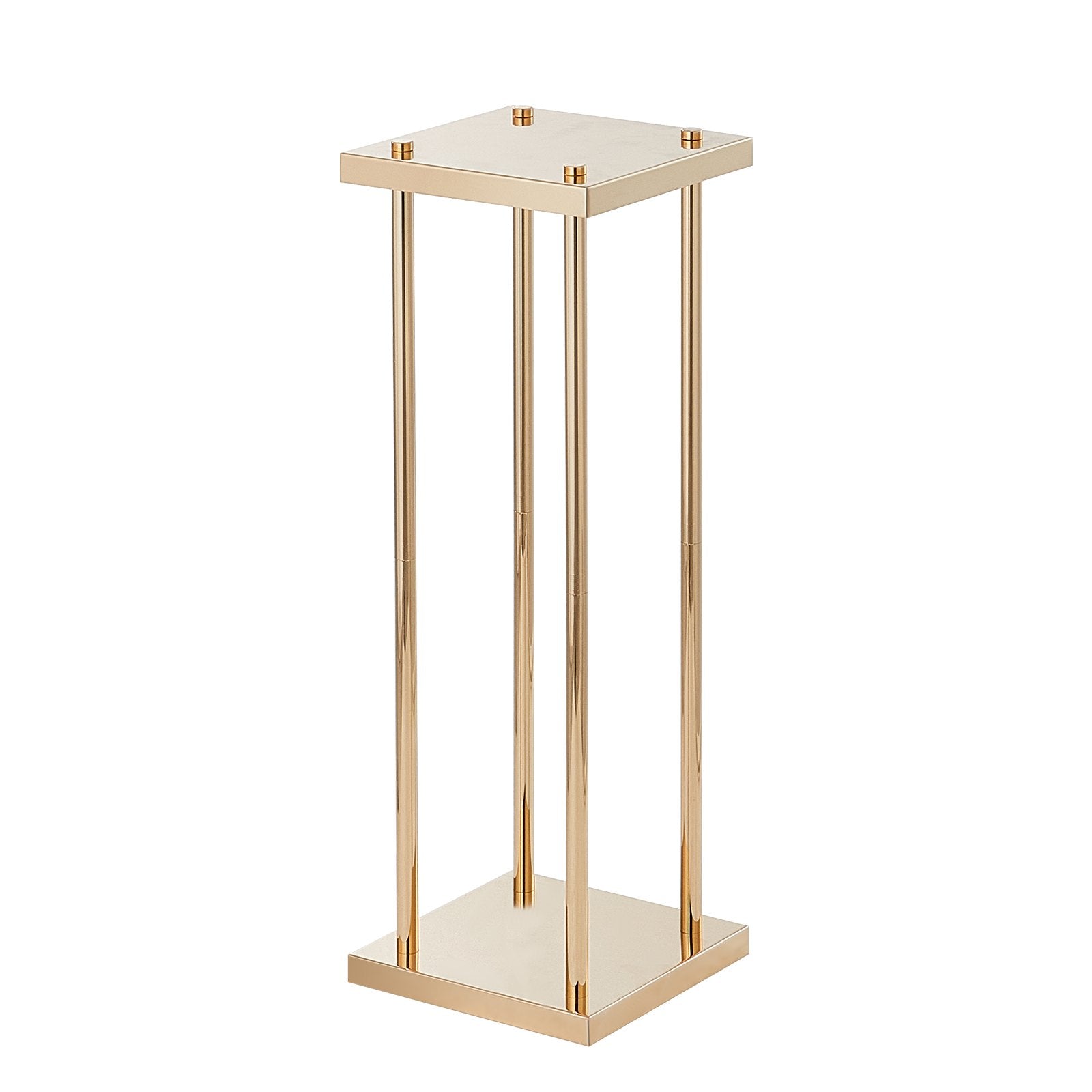 4PCS Gold Metal Column Wedding Flower Stand, 23.6inch /60cm High With Metal Laminate, Vase Geometric V952-HLHJLFTZTCBJORF4QV0