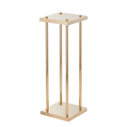 4PCS Gold Metal Column Wedding Flower Stand, 23.6inch /60cm High With Metal Laminate, Vase Geometric V952-HLHJLFTZTCBJORF4QV0