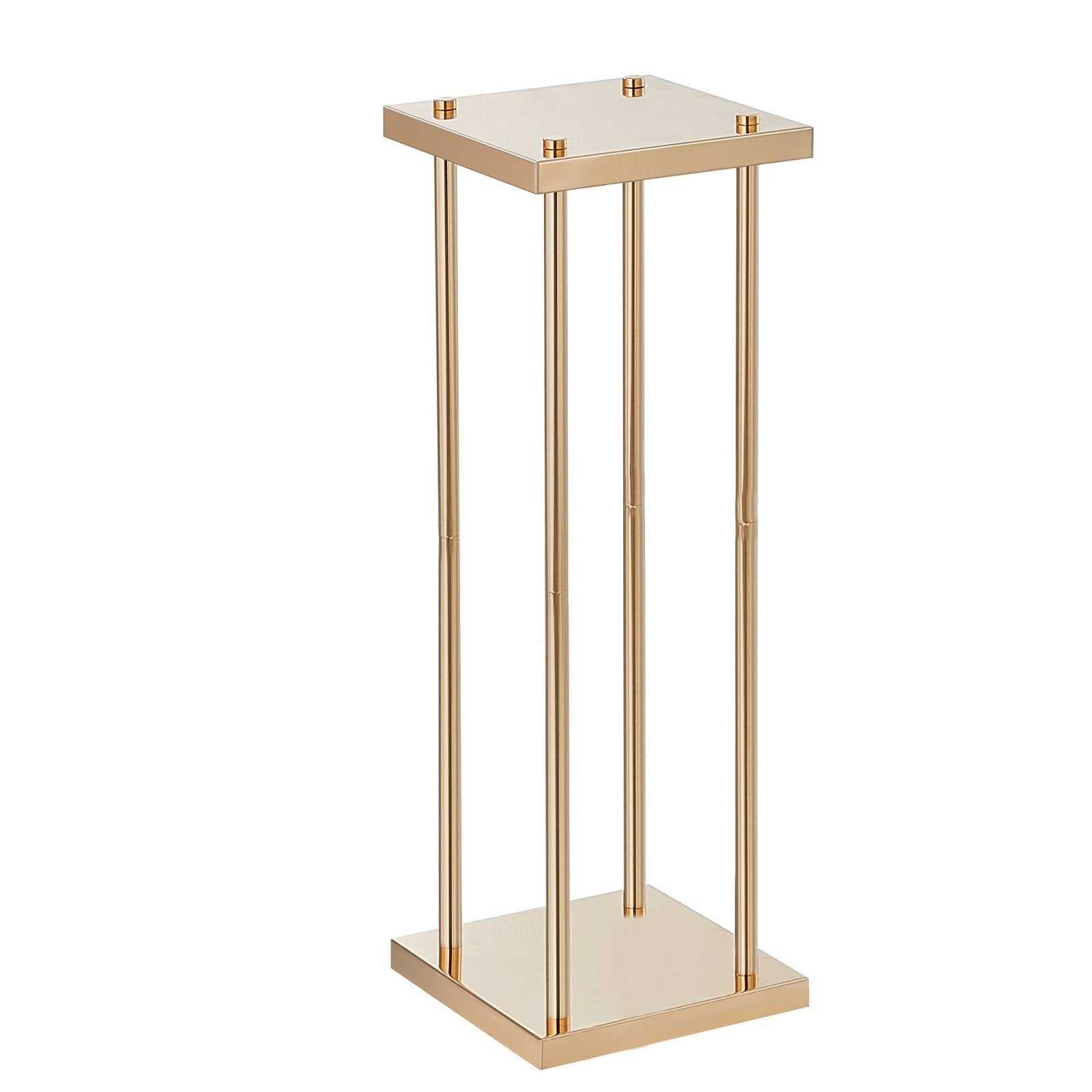 4PCS Gold Metal Column Wedding Flower Stand, 23.6inch /60cm High With Metal Laminate, Vase Geometric V952-HLHJLFTZTCBJORF4QV0