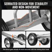 Sliding Gate Kit 6" Heavy Duty Rolling Hardware for Door 600 lbs Load V952-HLHMJLJ6INCHGYJBVV0