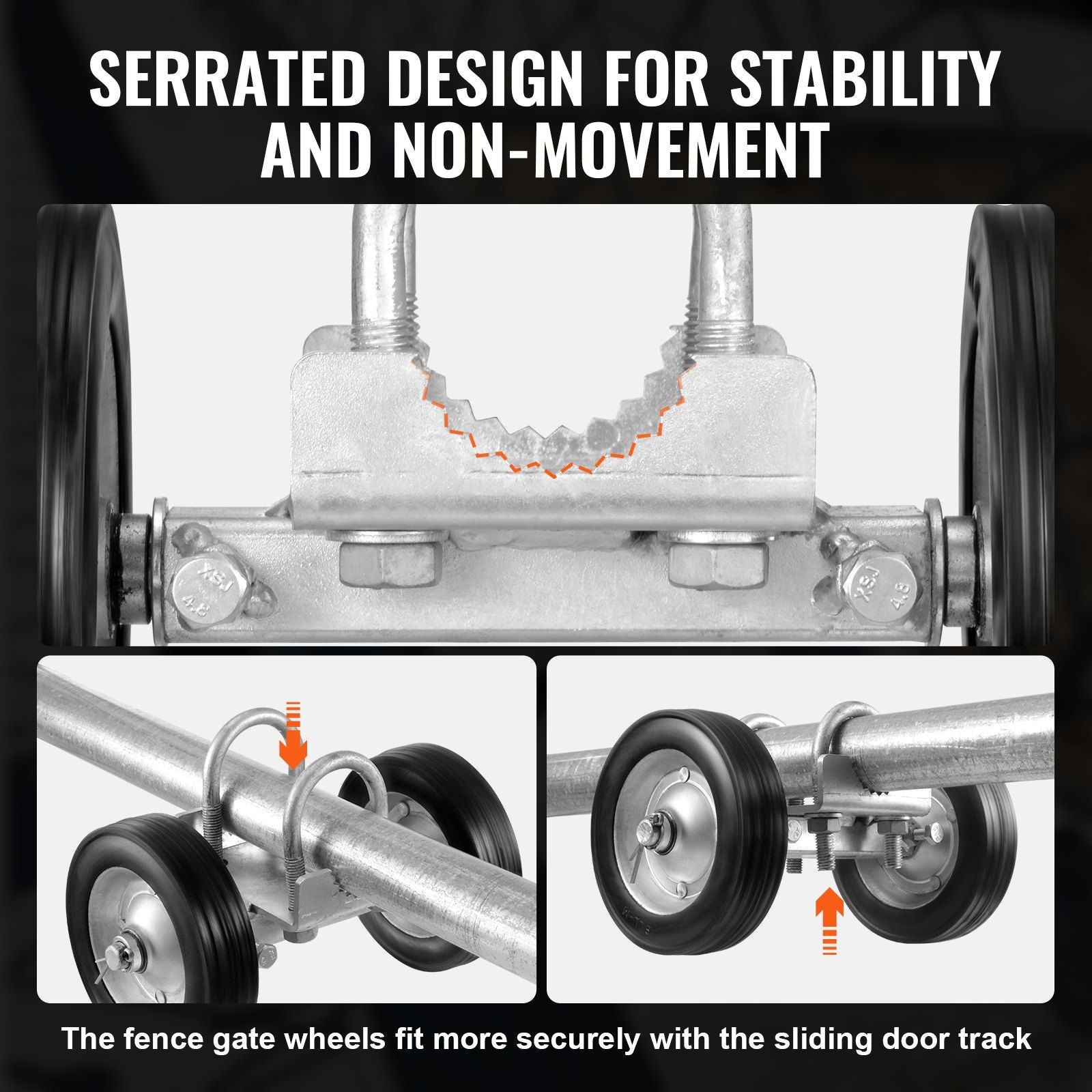 Sliding Gate Kit, 6" Rolling Gate Hardware Kit, Universal Adjustable Sliding Gate Rollers Track Wheels, Heavy V952-HLHMJLJ6INCHO9AC8V0