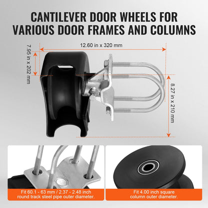 Sliding Gate Kit, Rolling Gate Hardware Kit w/ U-Shaped Wheel Groove for Cantilever Sliding Gates and Rolling V952-HLHMPJGGLDLX7K6SCV0