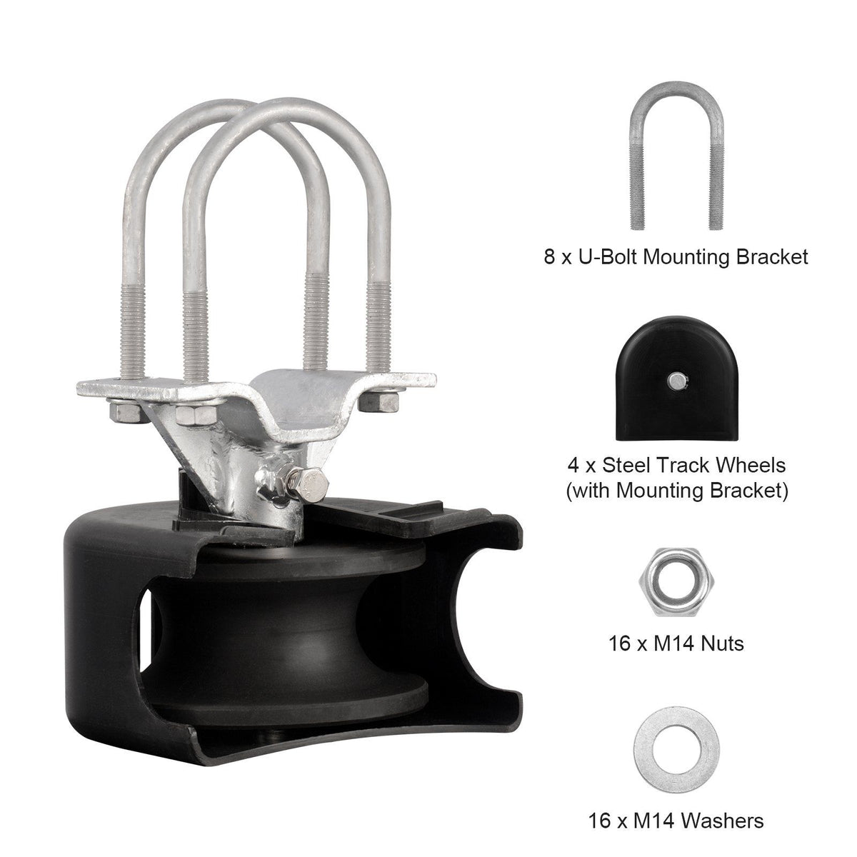 Sliding Gate Kit, Rolling Gate Hardware Kit w/ U-Shaped Wheel Groove for Cantilever Sliding Gates and Rolling V952-HLHMPJGGLDLX7K6SCV0