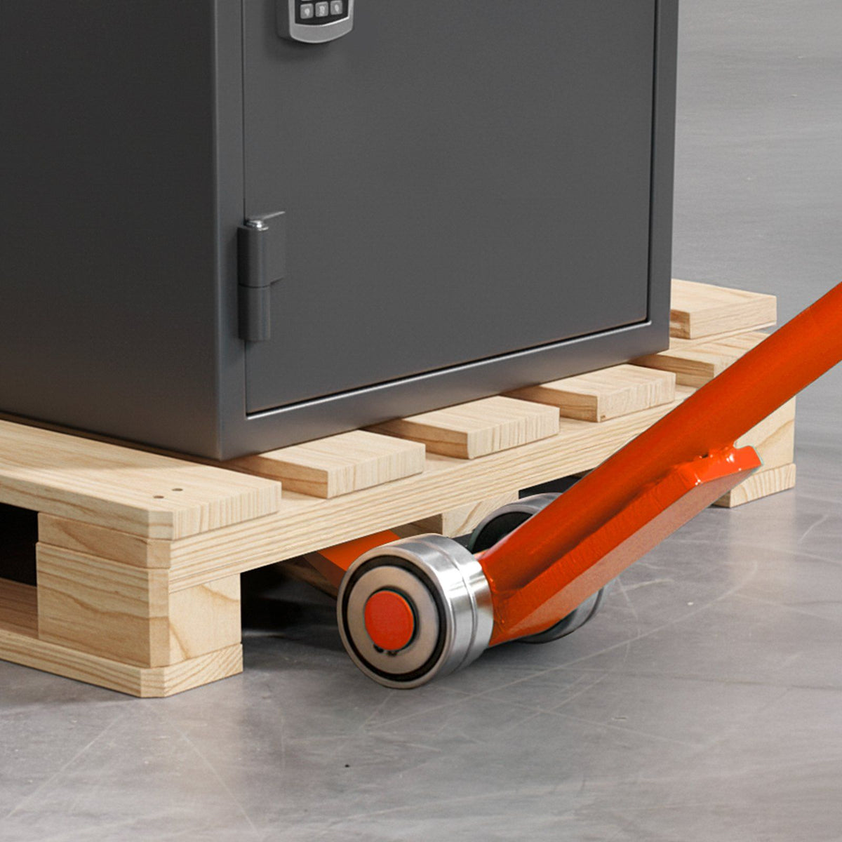 Prylever Bar, 2994 kg Weight Capacity, 1.4 m Carbon Steel Handle Lever Dolly, Pry Lever Bar with Wheels for V952-HLQG60INCH66SB4AX001V0