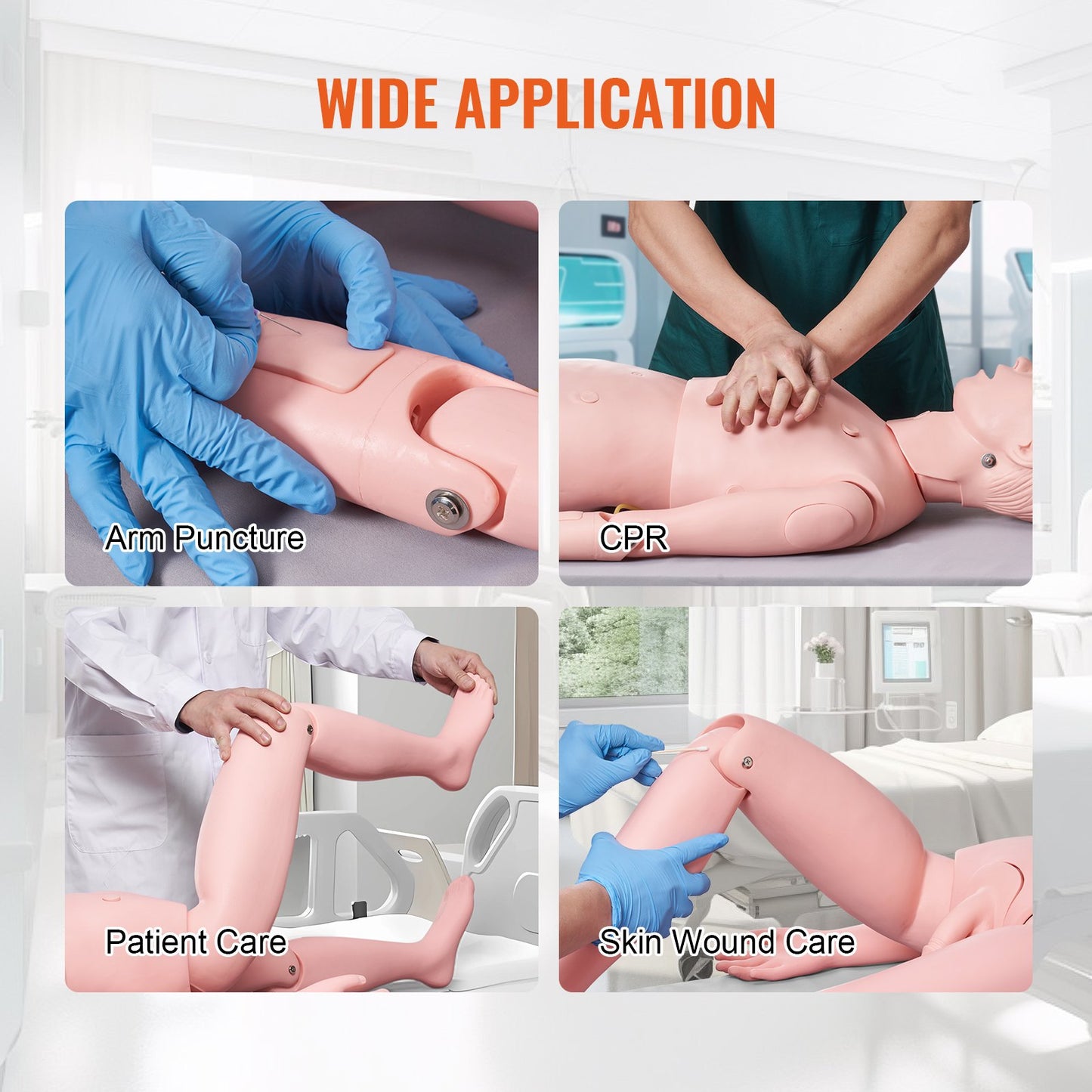 Nursing Training Manikin, Male Life Size Demonstration Human Manikin for Nursing Training, Multifunctional V952-HLRTMXDBLNXH3GWPCV0
