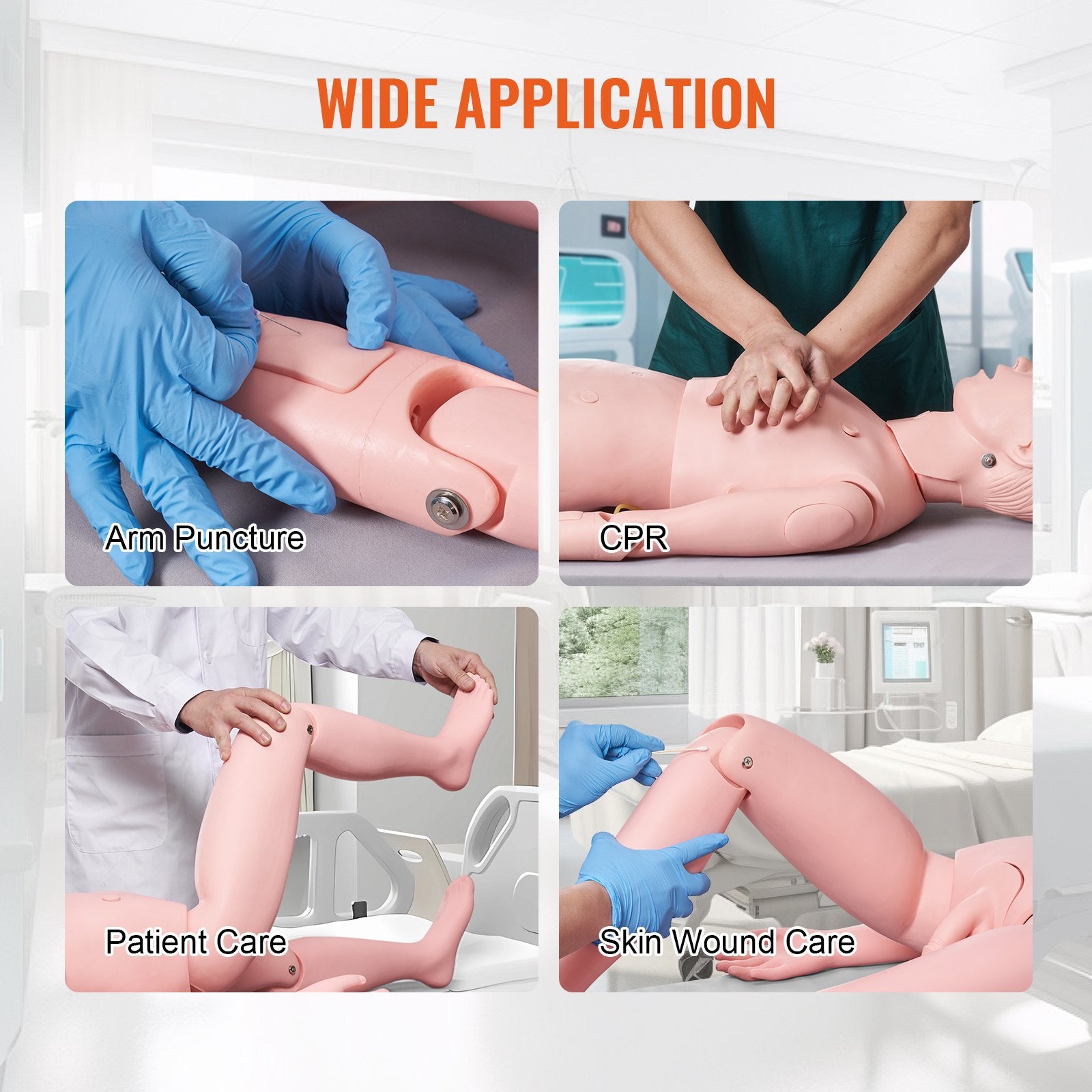 Nursing Training Manikin, Male Life Size Demonstration Human Manikin for Nursing Training, Multifunctional V952-HLRTMXDBLNXH3GWPCV0