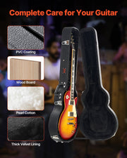 Electric Guitar Hard Case, 1050 mm Gourd-Shaped Guitar Hard Case, With Lock Latch Key Handle, PVC Padding V952-HLXJTYHHLXJH98R2TV0