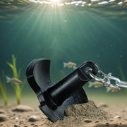 River Anchor, 12 LBS Boat Anchor Cast Iron Black Vinyl-Coated with Shackle, Marine Grade Mushroom Anchor for V952-HMDPZT12B000EDC67V0