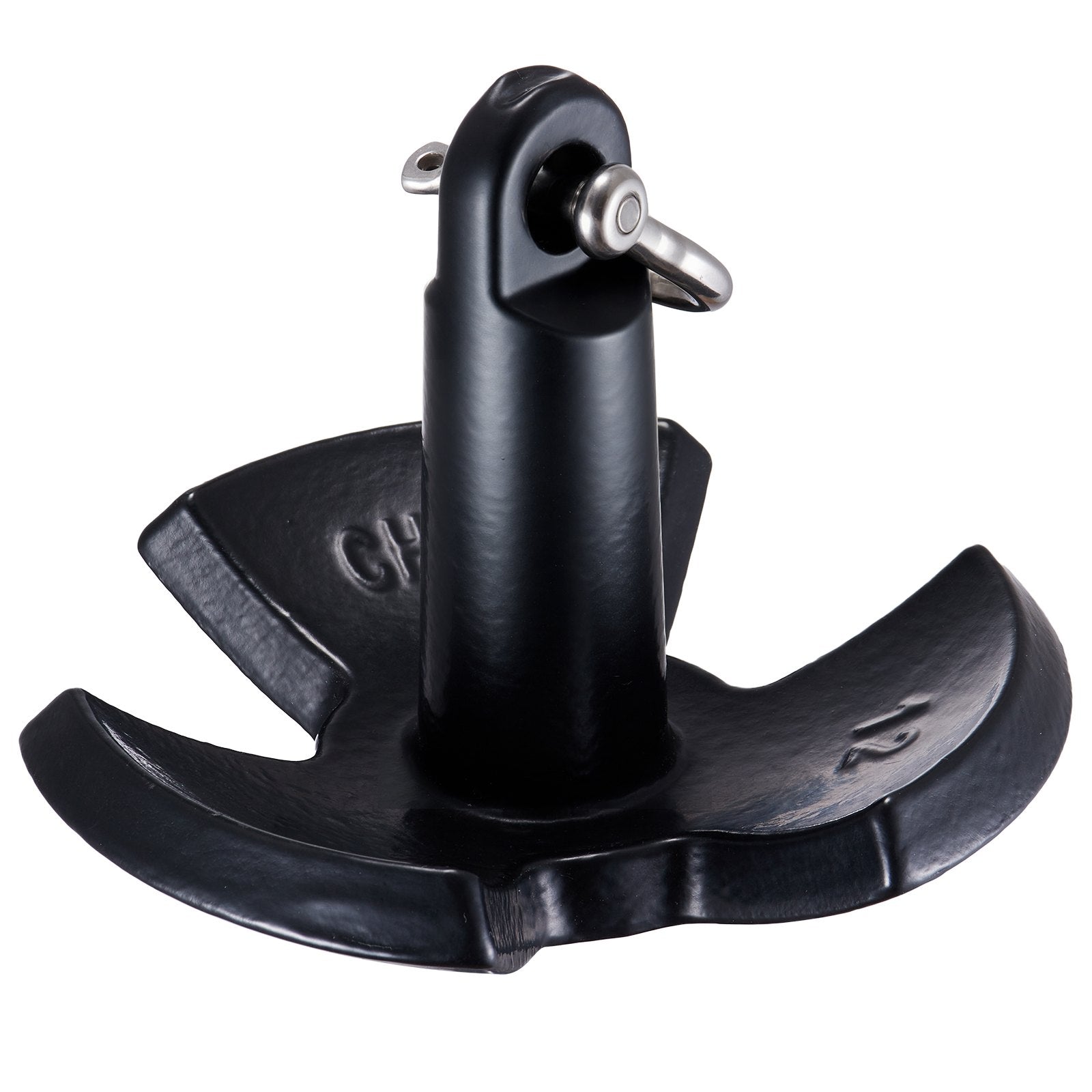 River Anchor, 12 LBS Boat Anchor Cast Iron Black Vinyl-Coated with Shackle, Marine Grade Mushroom Anchor for V952-HMDPZT12B000EDC67V0