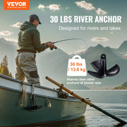 River Anchor 30LB Boat Anchor Cast Iron Black Vinyl-Coated Mushroom Anchor V952-HMDPZT30B000V24ZDV0