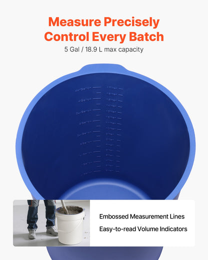 18.9L Bucket Liner for Concrete Mix, Reusable Silicone Mortar Bucket Liner for Thinset Paint Concrete Epoxy V952-HNTJBTFYCXTN39KGL001V0