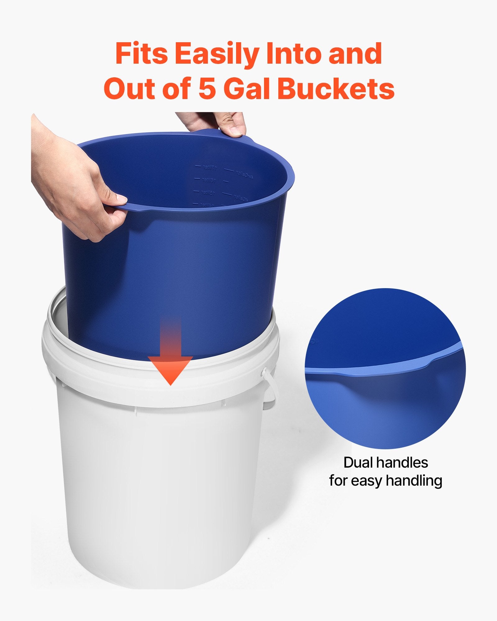 18.9L Bucket Liner for Concrete Mix, Reusable Silicone Mortar Bucket Liner for Thinset Paint Concrete Epoxy V952-HNTJBTFYCXTN39KGL001V0