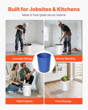 18.9L Bucket Liner for Concrete Mix, Reusable Silicone Mortar Bucket Liner for Thinset Paint Concrete Epoxy V952-HNTJBTFYCXTN39KGL001V0