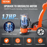 Electric Concrete Floor Grinder 7" Walk-Behind Grinder 2.0HP Concrete Floor Polisher, 1500W Grinding Machine, V952-HNTSGJJS13002S4ZDV3