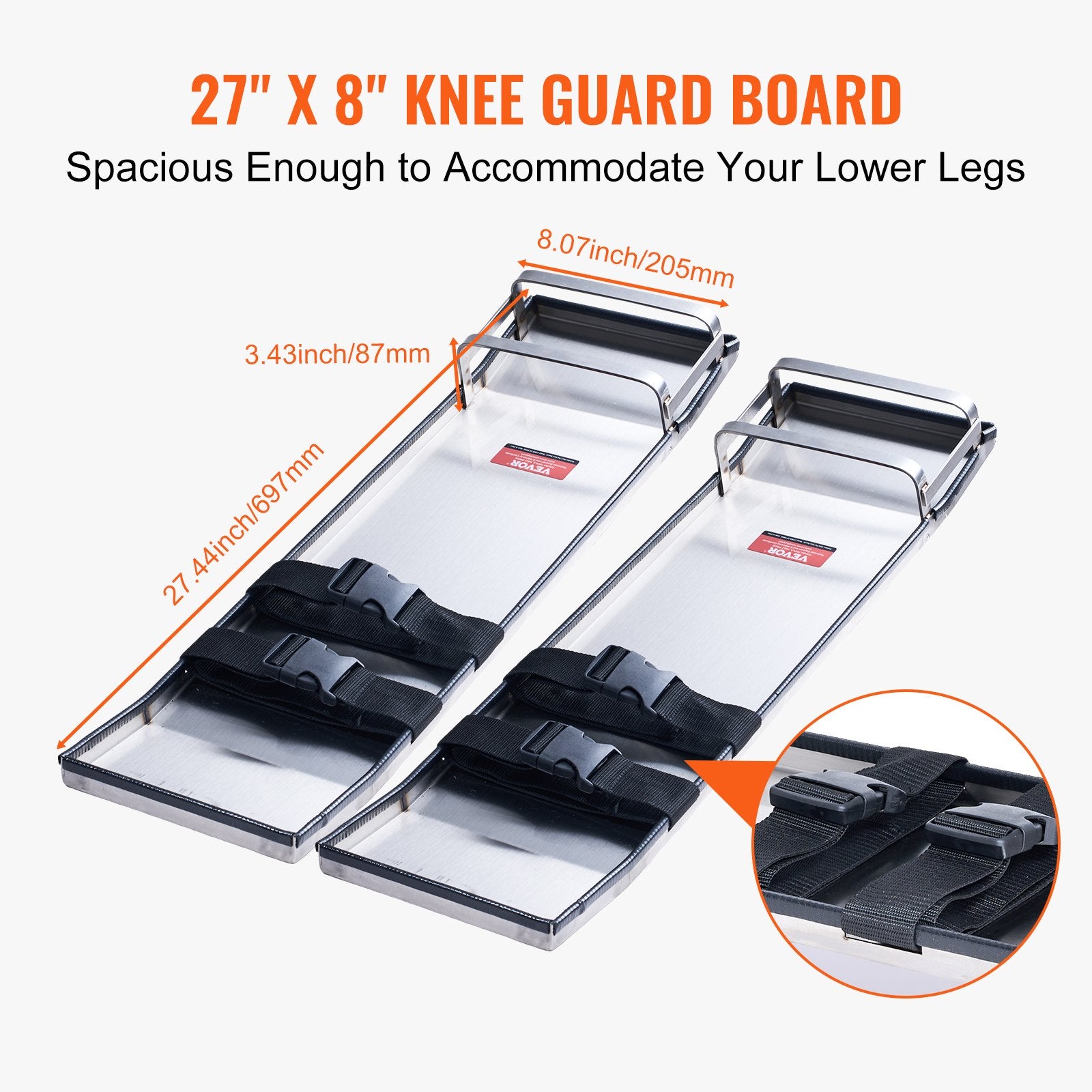 Concrete Knee Boards Stainless Steel, 28'' x 8'' Concrete Sliders, Knee Boards For Concrete, Concrete Knee V952-HNTXGBBXGHBDO21DGV0