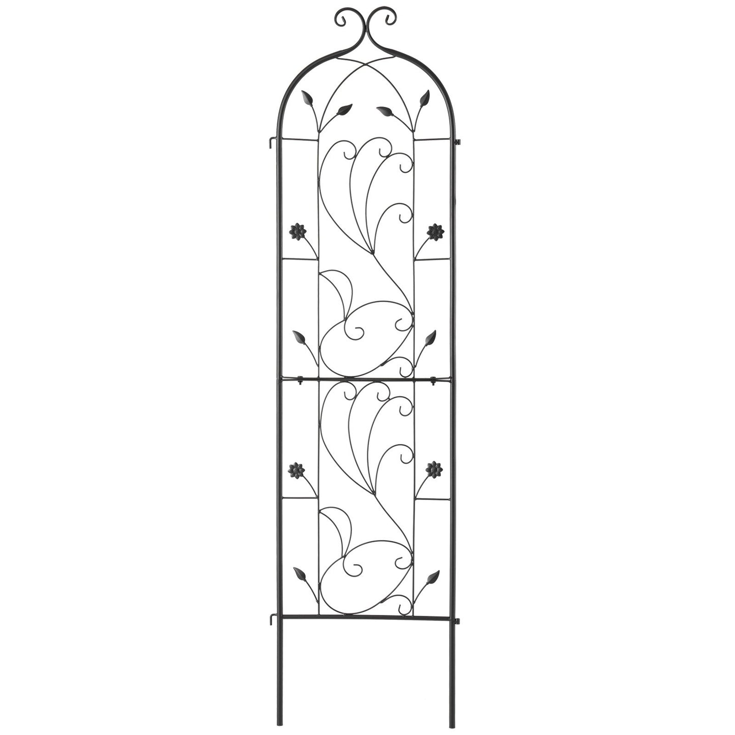 Metal Garden Trellis for Climbing Plant Support 60 x 15 in Rustproof V952-HPJHX1JTH60WGXYFNV0