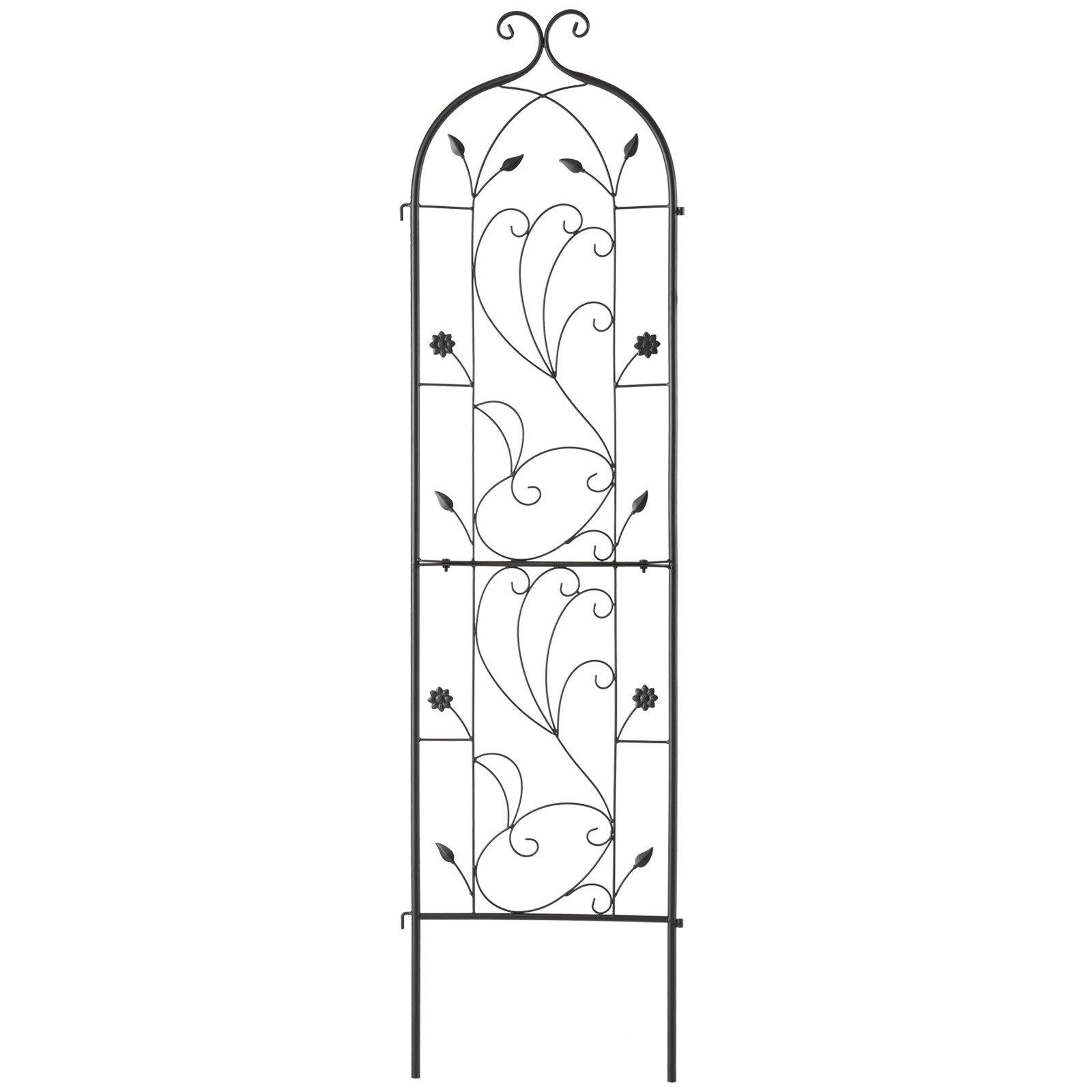 Metal Garden Trellis for Climbing Plant Support 60 x 15 in Rustproof V952-HPJHX1JTH60WGXYFNV0