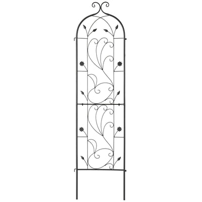 Metal Garden Trellis for Climbing Plant Support 60 x 15 in Rustproof V952-HPJHX1JTH60WGXYFNV0