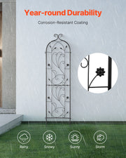 Metal Garden Trellis for Climbing Plant Support 60 x 15 in Rustproof V952-HPJHX1JTH60WGXYFNV0