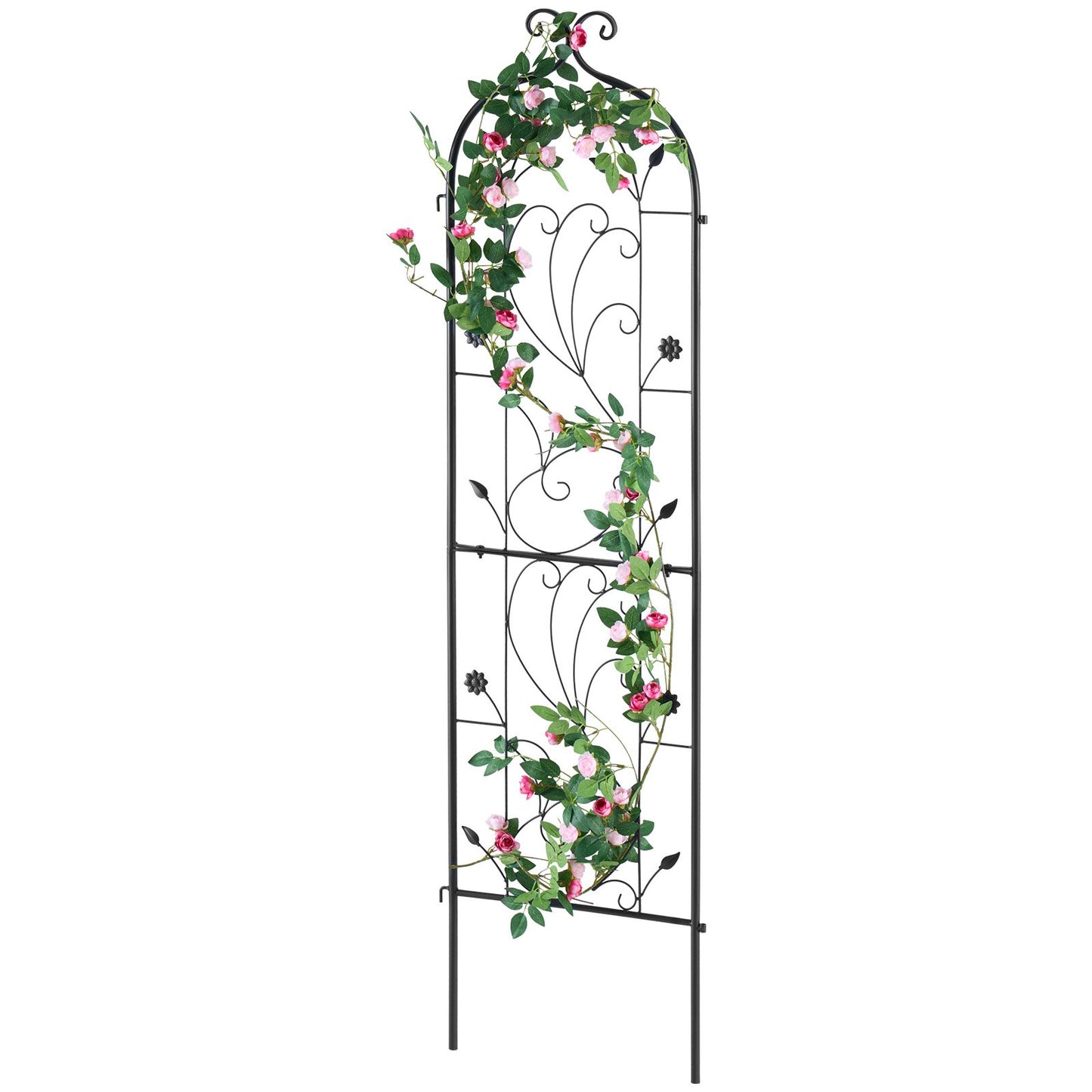Metal Garden Trellis for Climbing Plant Support 60 x 15 in Rustproof V952-HPJHX1JTH60WGXYFNV0