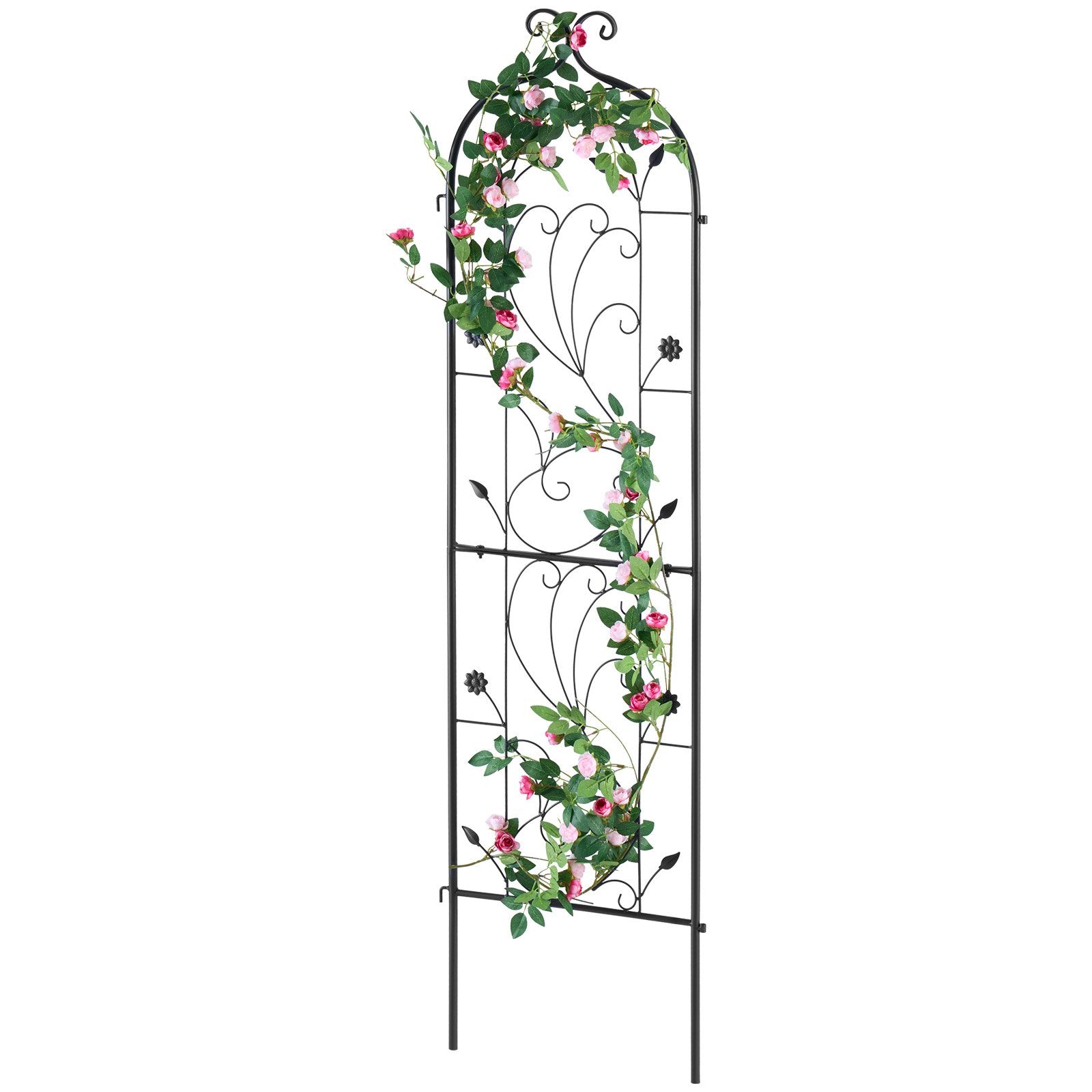 Metal Garden Trellis for Climbing Plant Support 60 x 15 in Rustproof V952-HPJHX1JTH60WGXYFNV0