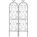 2 Packs Metal Garden Trellis for Climbing Plant Support 60x15 in Rustproof V952-HPJHX2JTH60WT4XPAV0