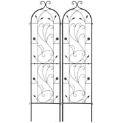 2 Packs Metal Garden Trellis for Climbing Plant Support 60x15 in Rustproof V952-HPJHX2JTH60WT4XPAV0