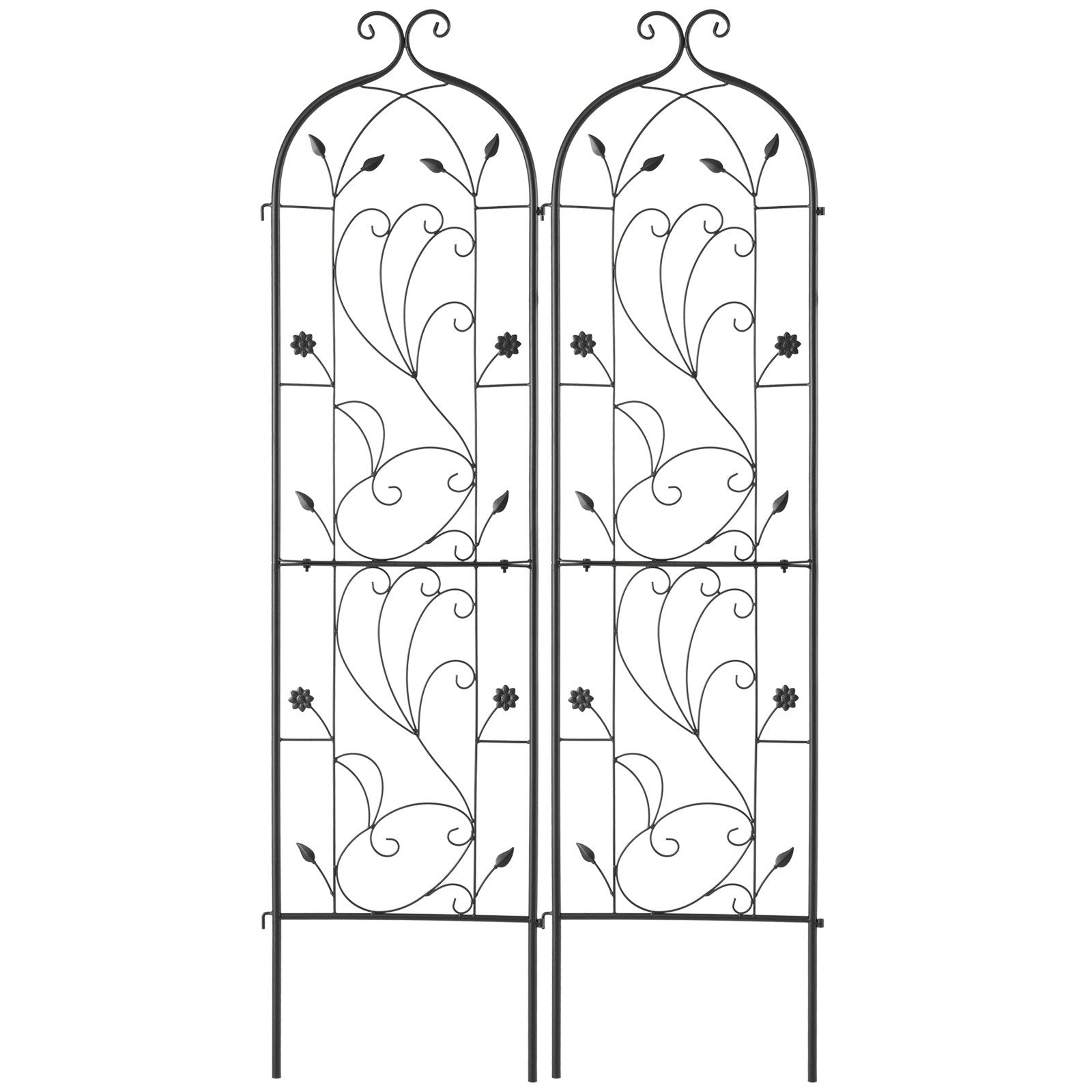 2 Packs Metal Garden Trellis for Climbing Plant Support 60x15 in Rustproof V952-HPJHX2JTH60WT4XPAV0