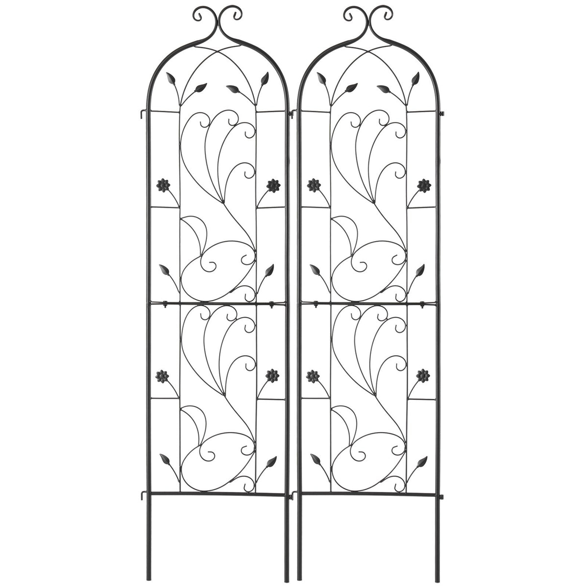 2 Packs Metal Garden Trellis for Climbing Plant Support 60x15 in Rustproof V952-HPJHX2JTH60WT4XPAV0