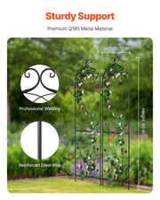 2 Packs Metal Garden Trellis for Climbing Plant Support 60x15 in Rustproof V952-HPJHX2JTH60WT4XPAV0
