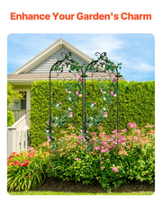 2 Packs Metal Garden Trellis for Climbing Plant Support 60x15 in Rustproof V952-HPJHX2JTH60WT4XPAV0