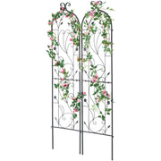2 Packs Metal Garden Trellis for Climbing Plant Support 60x15 in Rustproof V952-HPJHX2JTH60WT4XPAV0