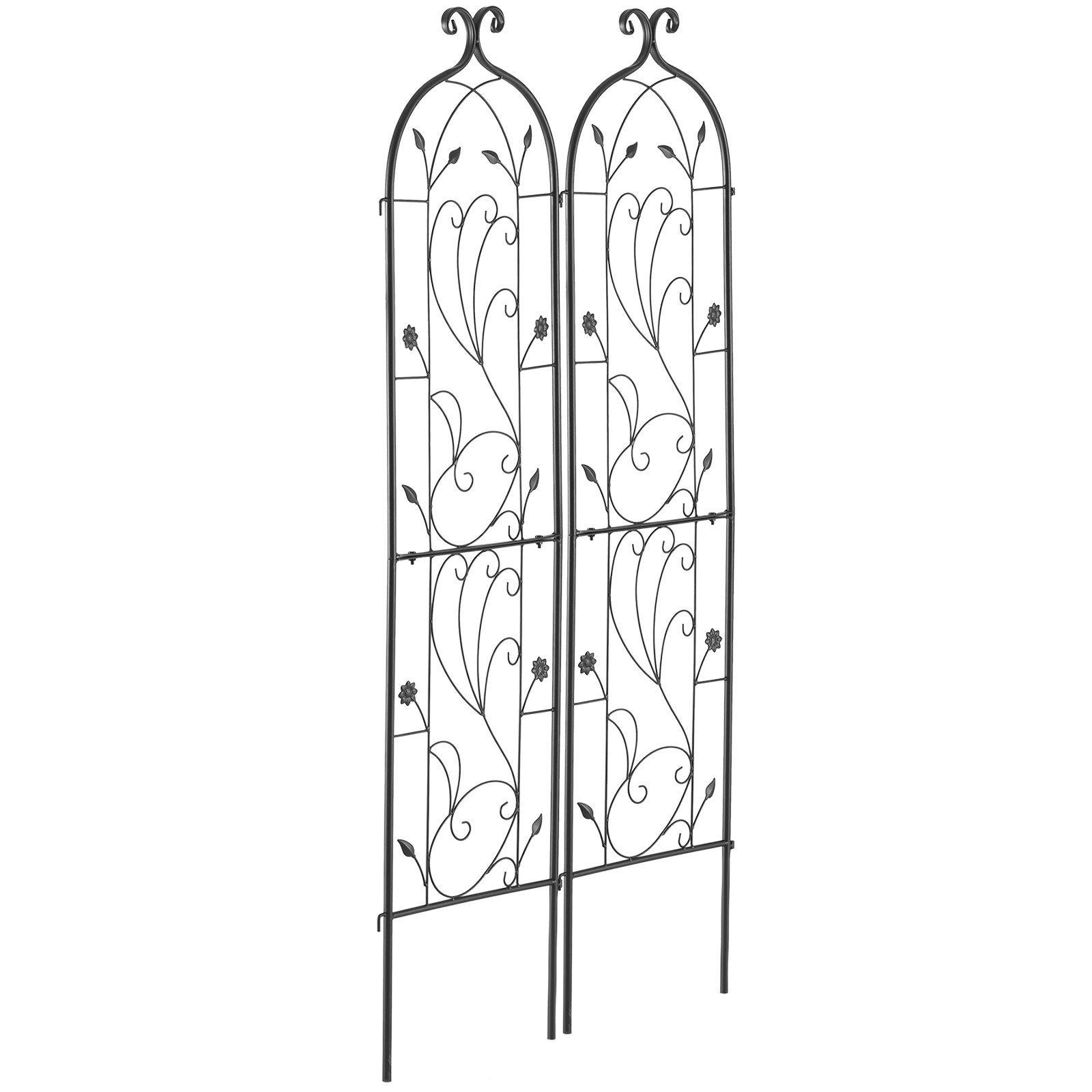 2 Packs Metal Garden Trellis for Climbing Plant Support 60x15 in Rustproof V952-HPJHX2JTH60WT4XPAV0