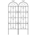 2 Packs Metal Garden Trellis for Climbing Plant Support 71x20 in Rustproof V952-HPJHX2JTH71WKVLCJV0
