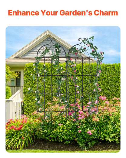 2 Packs Metal Garden Trellis for Climbing Plant Support 71x20 in Rustproof V952-HPJHX2JTH71WKVLCJV0